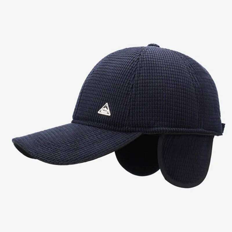 New Winter Fleece-lined Plush Thickened Warm Baseball Caps For Men Coldproof Earmuffs Hats Golf Cotton Hat Bone Snapback Cap Y260115