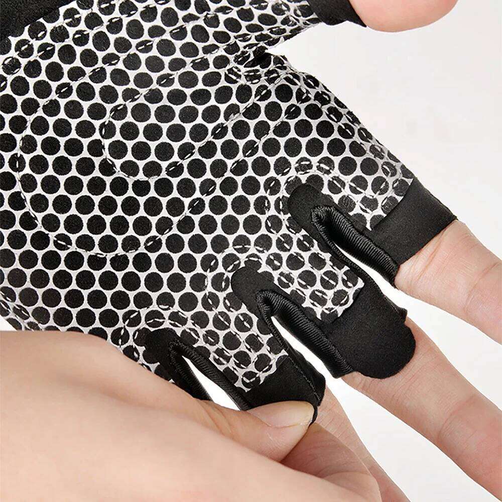 1 Pair Gym Fitness with Wristbands Straps Weight Grip Gloves Wrist Brace Protector Anti-Skid WeightLifting Pad Breathable Y260115