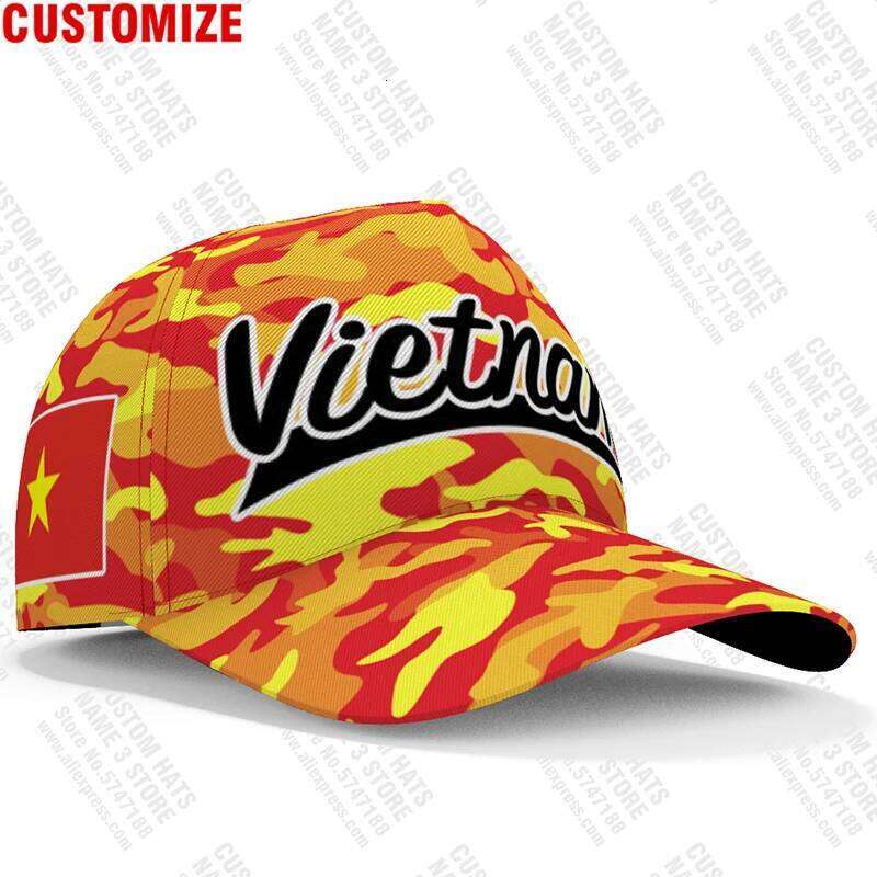 Viet Nam Baseball Cap Custom Made Name badge Team Logo Vn Hat Vnm Country Travel Vietnam Nation Vietnamese Flag Photo Headgear Y260115