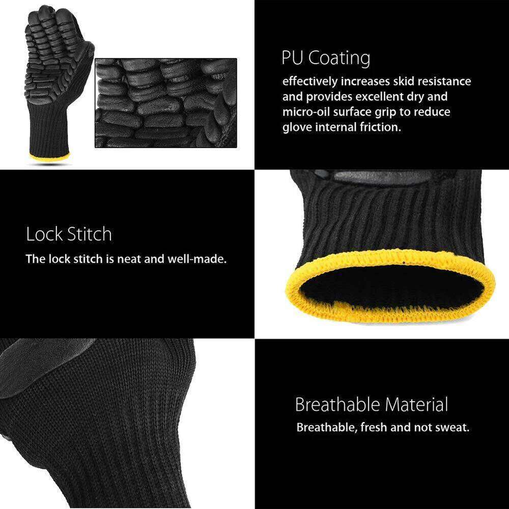 Anti Vibration Shock Resist Absorbing Safety Mechanic Working Protective Gloves Y260115