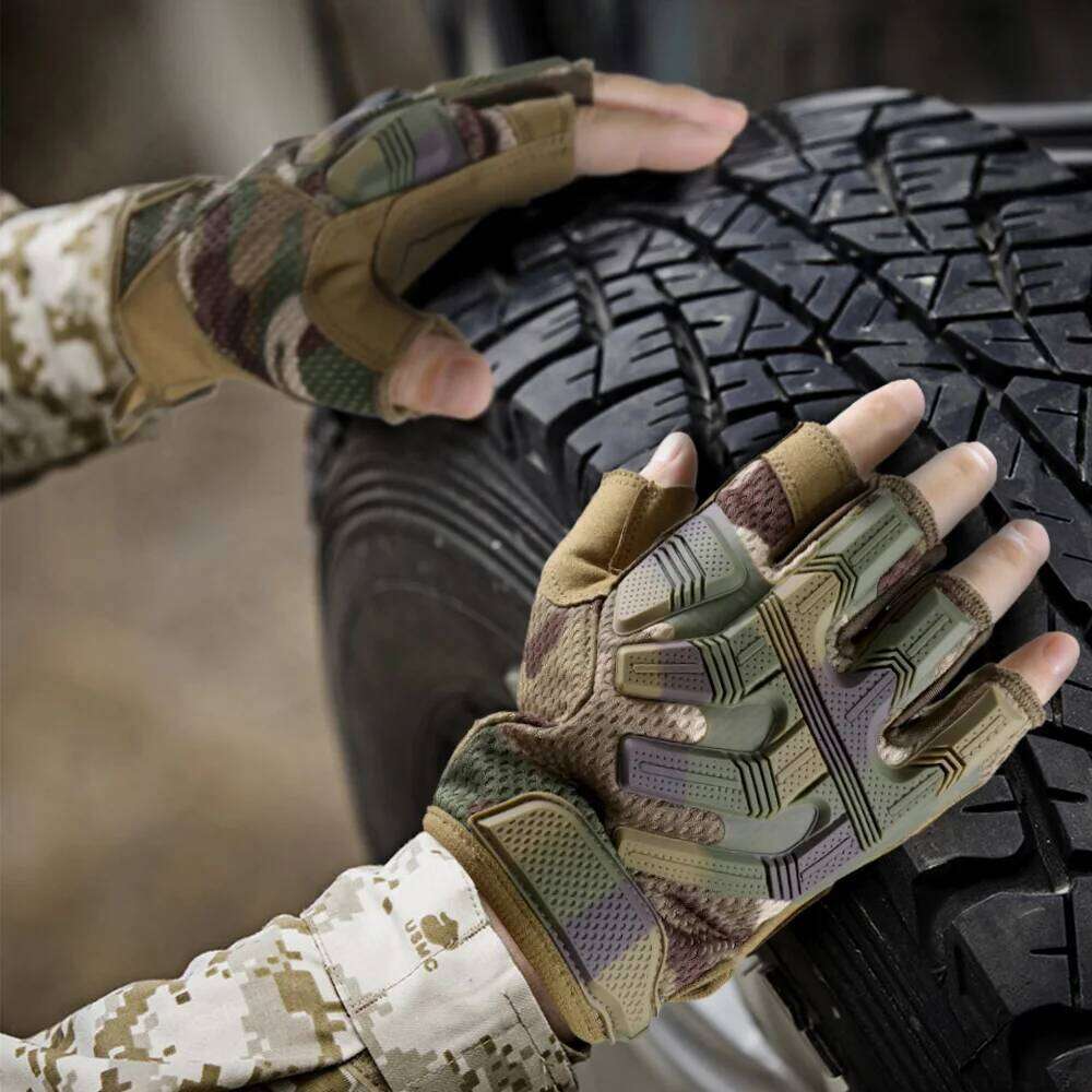 Tactical Half Finger Gloves Outdoor Sport Cycling Hunting Shooting Camping Hiking Combat Bicycle Non-slip Shock-proof Gear Men Y260115