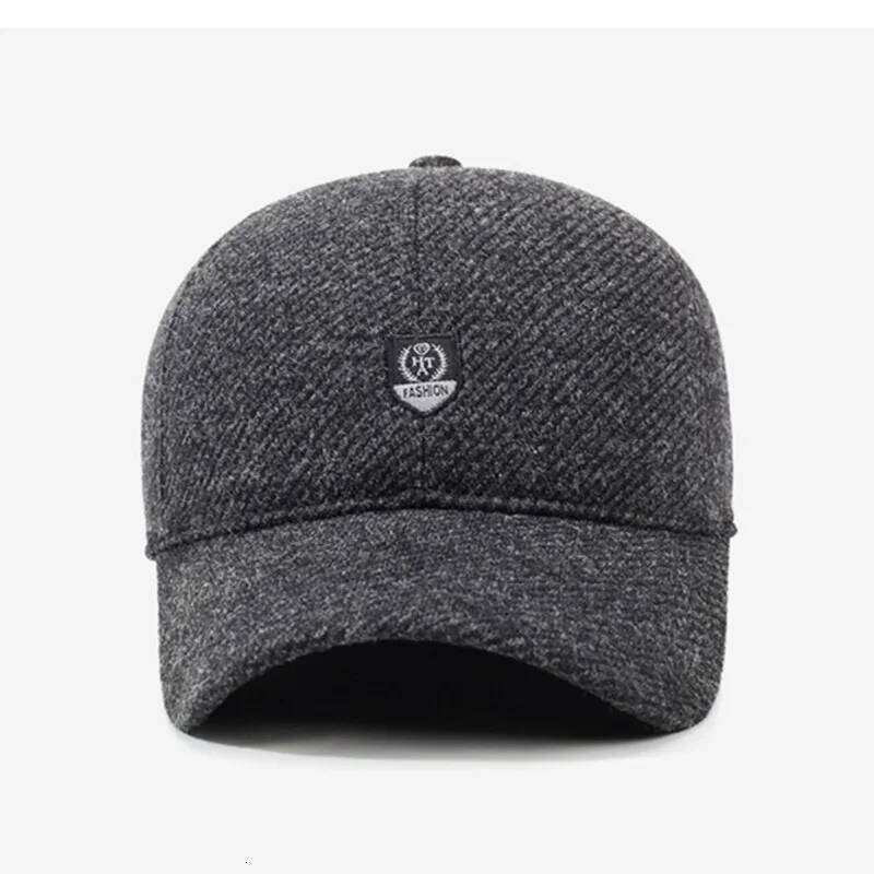 Snapback New Winter Fleece-lined Thickened Warm Baseball Caps For Men Windproof Coldproof Earmuffs Hats Cycling Riding Cap Y260115