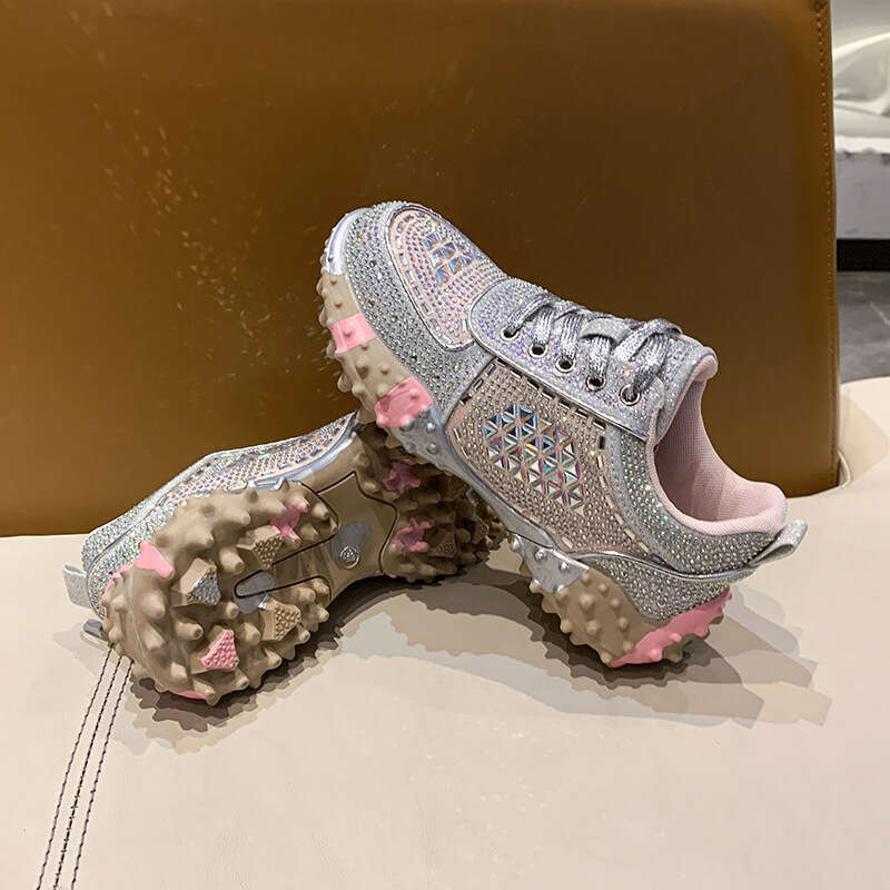 2026 Spring Durian Sole New Style Sports Large Size Rhinestone Fashion Casual Hot-Selling Women's Shoes
