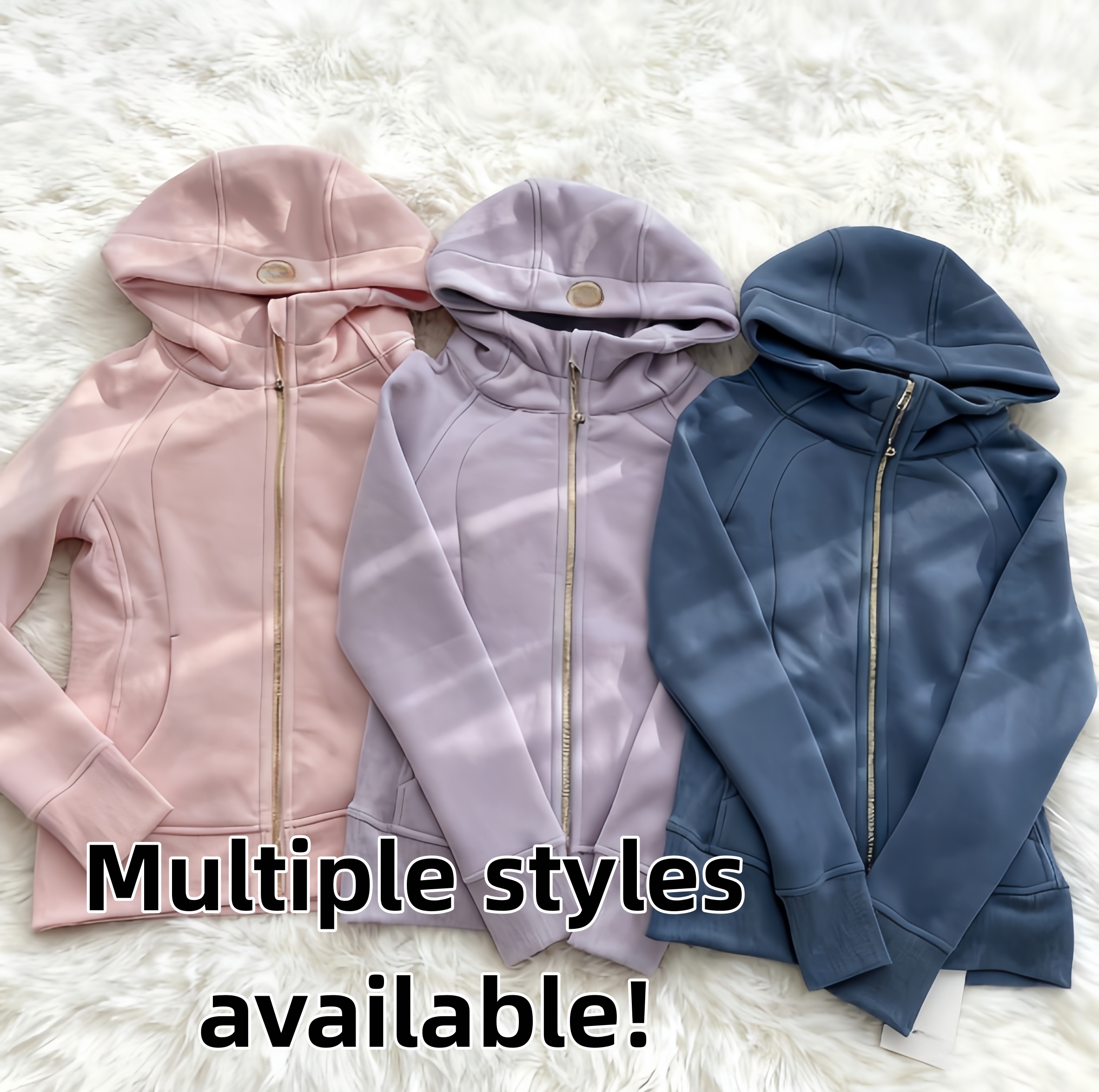 thick scuba womens yoga hoodies plus velvet jackets autumn and winter hoodys sports half zip terry designer sweater chothing loose clothes hoodie