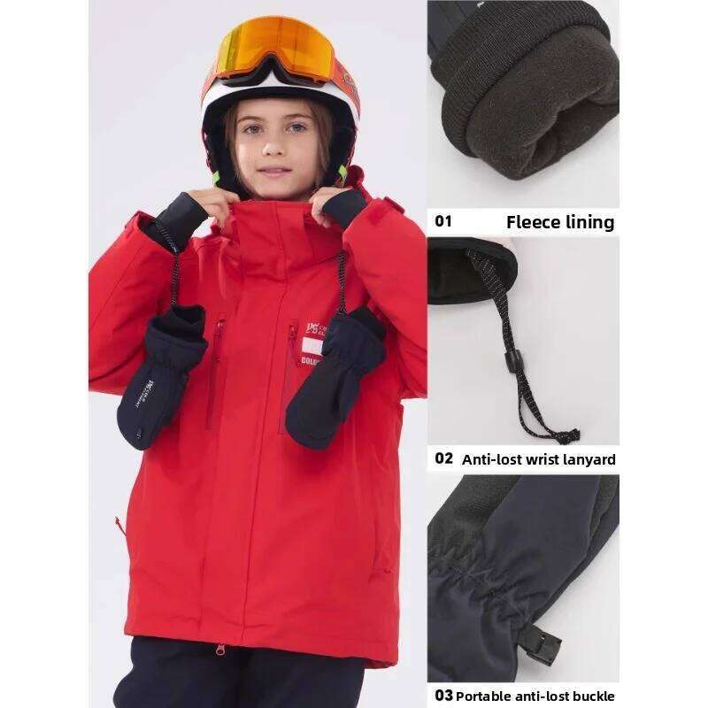 Coldelement Children's Thickened Waterproof Durable Snow Playing Ski Gloves For Kids Winter Warmth And Protection Y260115