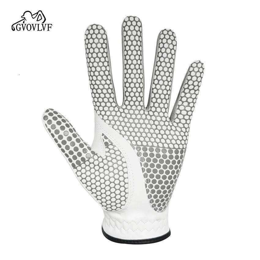 GVOVLVF Golf glove Genuine Sheepskin Leather Men White Breathable Glove for golfer Anti Slip Soft and Comfortable Gift Y260115