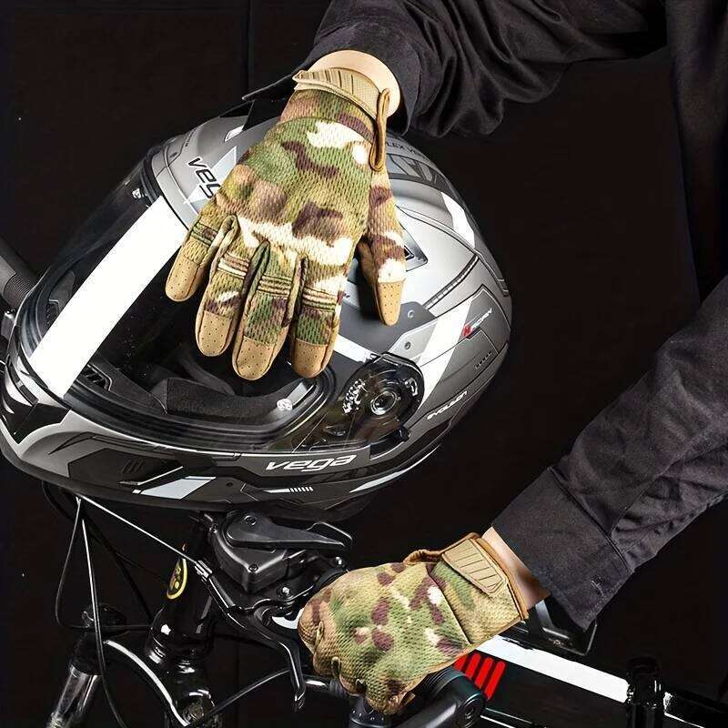 Camo Touch Screen Tactical Gloves Outdoor Hunting Shooting Sports Cycling Combat Airsoft Hiking Camping Bike Non-slip Equipment Y260115