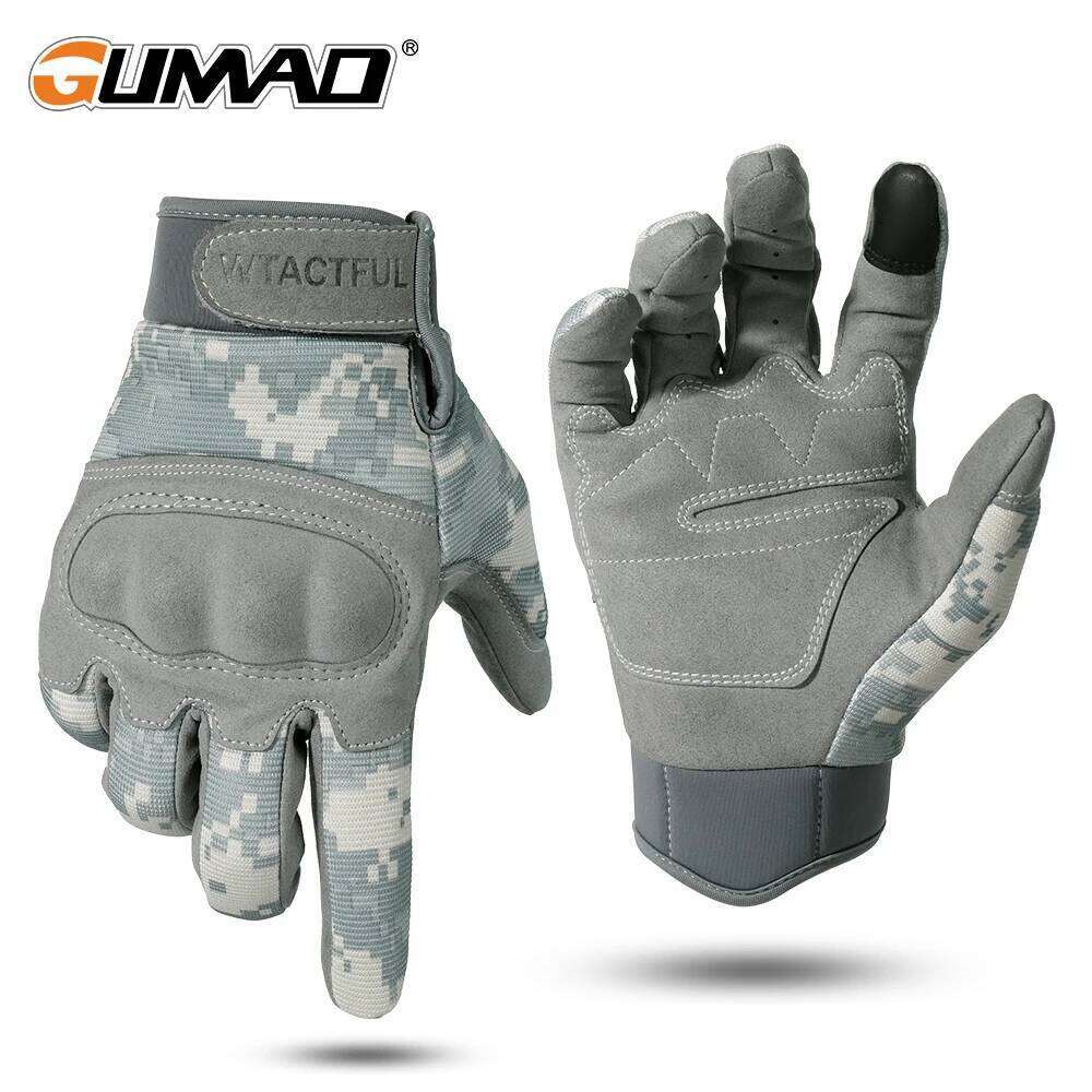 ACU Camouflage Tactical Cycling Glove Touch Screen Full Finger Gloves Sports Military Airsoft Shooting Motorcycle Mittens Men Y260115