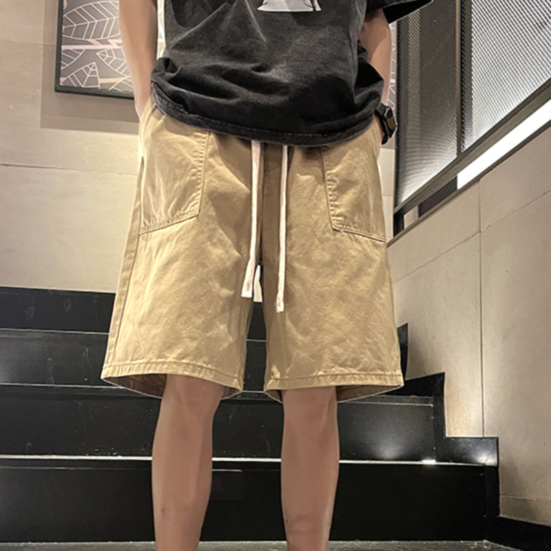 Men's New Casual Cargo Shorts for Spring, Summer & Autumn, Breathable & Versatile, Teen's American Retro Style 5-inch Shorts