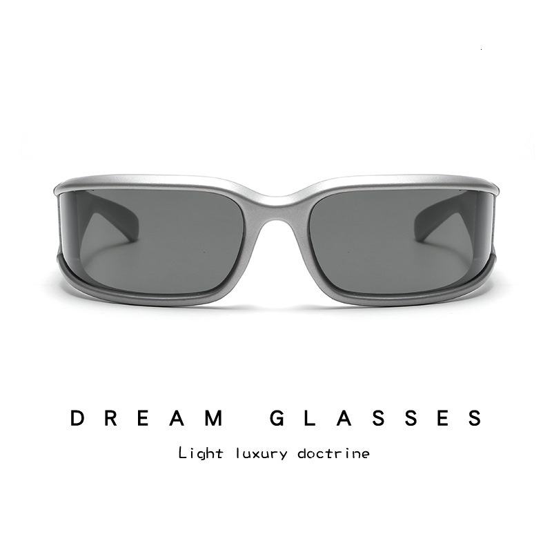 irregular Sunglasses High-End Headband Sunglasses For Women Narrow Frame Curved Anti-Uv Y2k Hot Girl Cycling Windproof Goggles