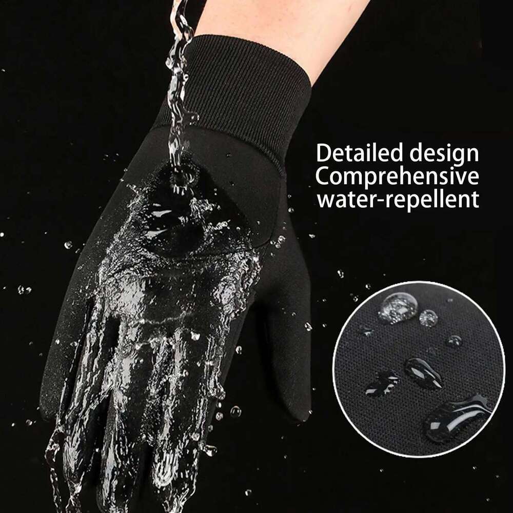 1 pair Men Electric Rechargeable USB Heated Gloves Hand Warmer Thickened Mitts for Snowboarding Camping Y260115