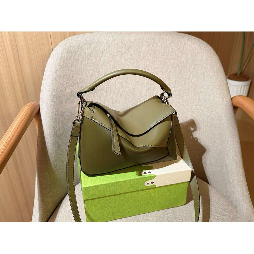 Loeweihandbag Women Handbags Totebag Purses Designer Bag New Puzzle Geometric Bag Mini Splicing Calfskin Shoulder Crossbody Handbag Versatile Women 9Fc