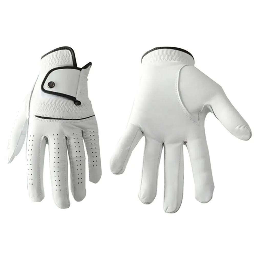 Sheepskin Men's Sports White Breathable Leather Golfing Glove Slip-Resistant Maximum Grip Golf Accessories Golfer Y260115