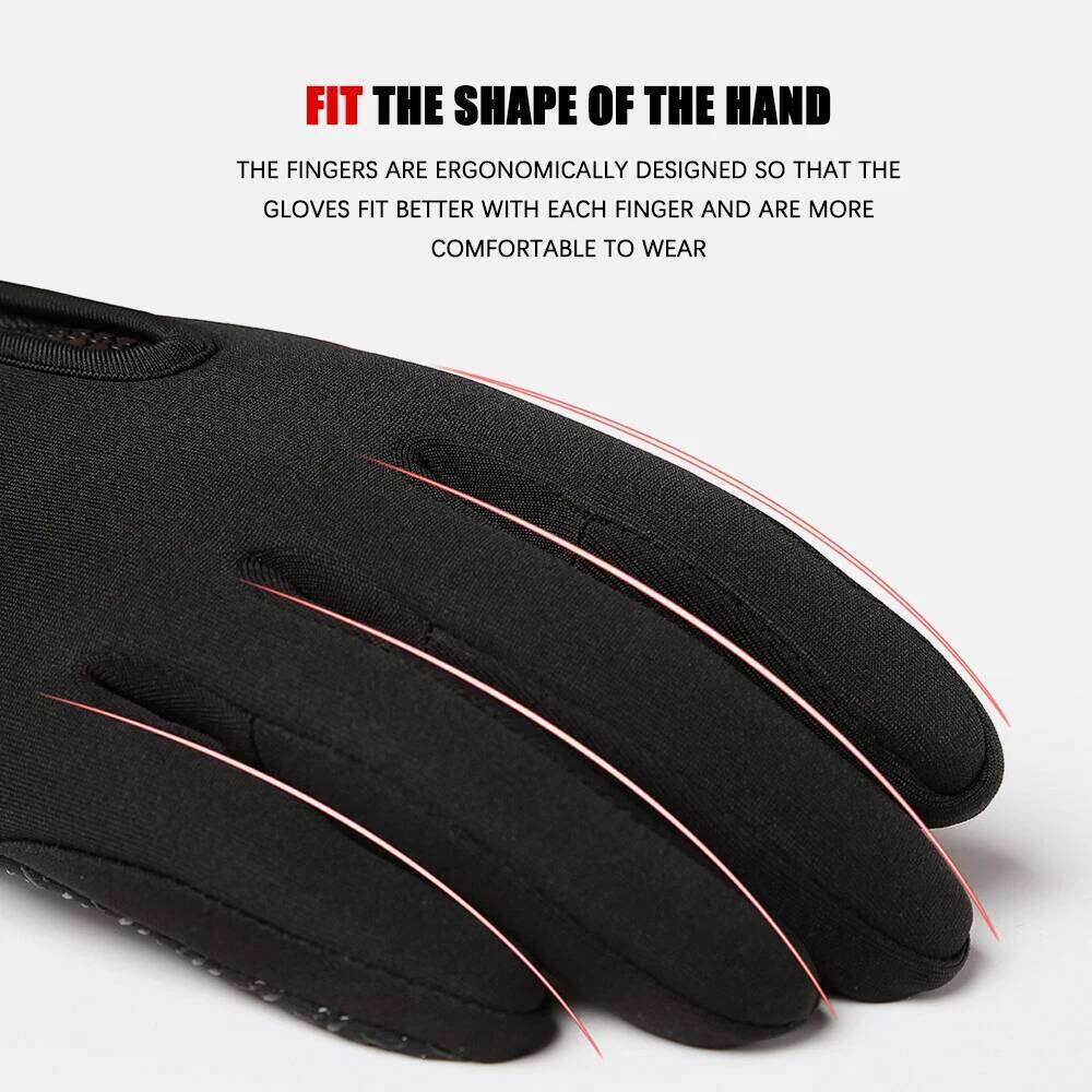 Winter Warm Men's Women Touchscreen Outdoor Sport Fishing Splash-proof Skiing Cycling Snowboard Nonslip Zipper Gloves Y260115
