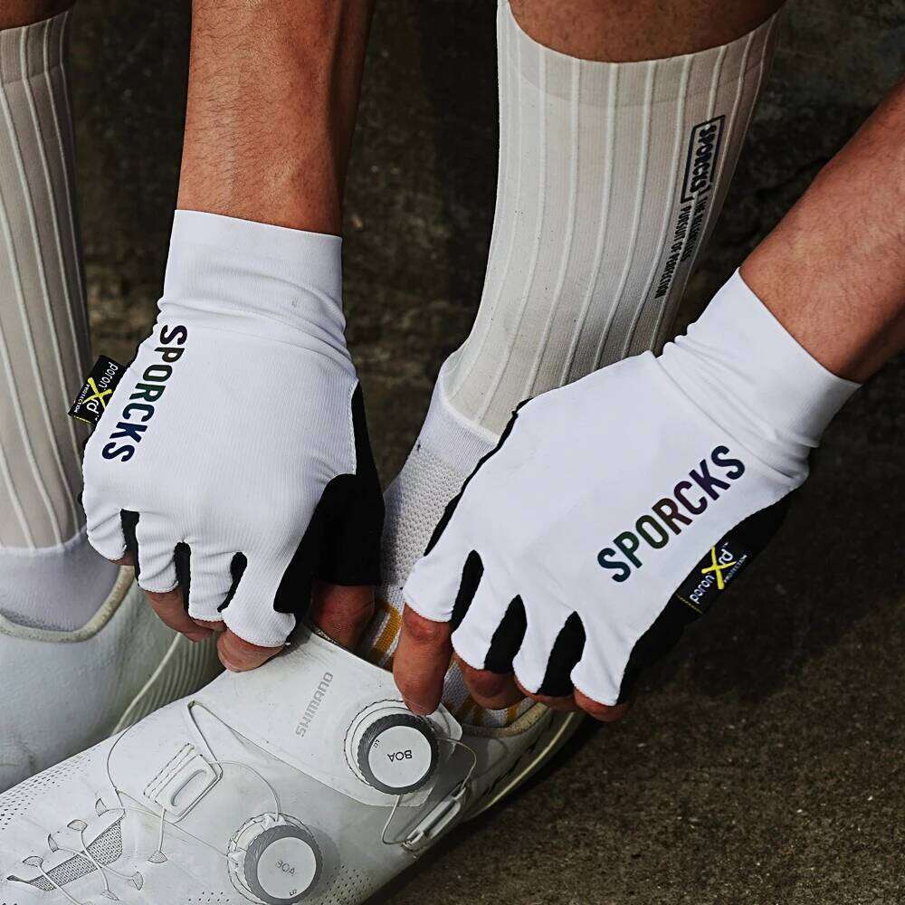 Sporcks Cycling Reflective Half-Finger Shock-Absorbing Non-Slip Breathable Outdoor Sports Road Gloves Y260115