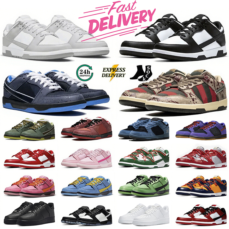 Designer Shoes Dunsk Women Men White Black Panda Low Grey Fog Triple Pink Brown Purple Lobster University Blue Red Sanddrift Powerpuff Girls Trainers Sneakers