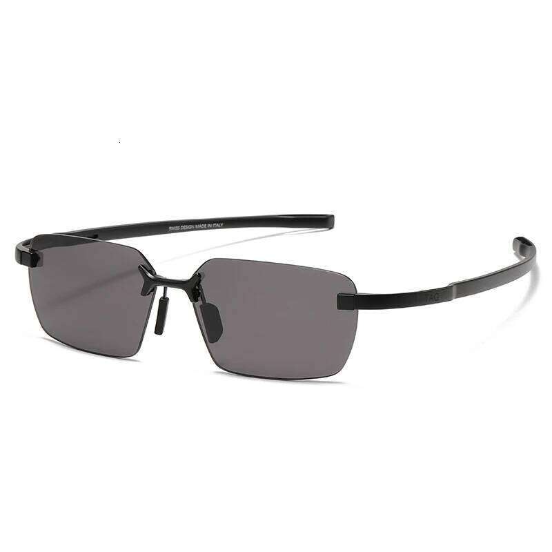 TAG hezekiah Outdoor Sunglass men Ultra Light Pure Titanium Rimless Sunglasses UV400 Protection TH40005U 26H0116