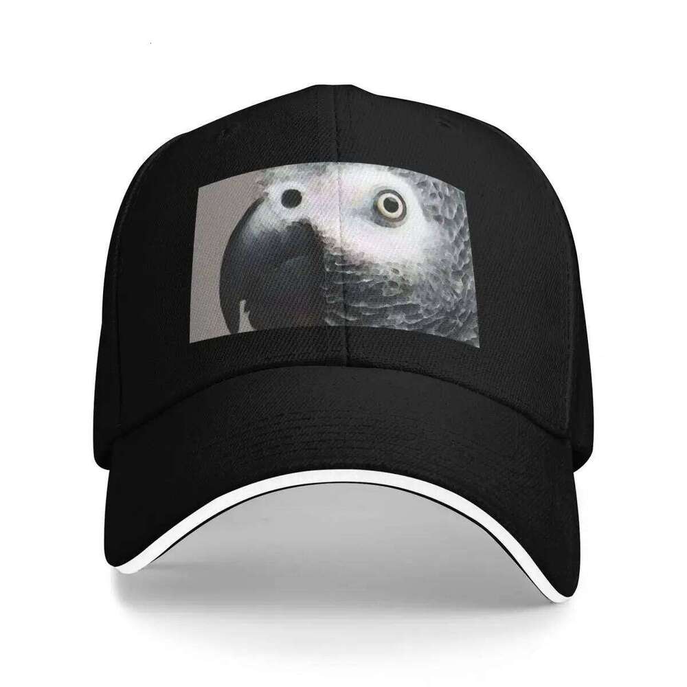 African Gray Parrot Art - Softy Baseball Golf Cap black hats on offer Luxury man cap Men's Hats Women's Y260115