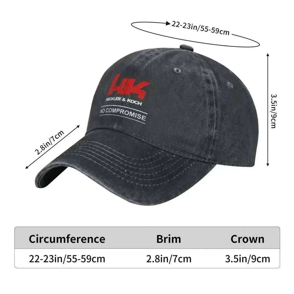 2025 HK Compromise Baseball Caps Distressed Washed Heckler Koch Snapback Cap Men Outdoor Activities Adjustable Fit Hats Y260115