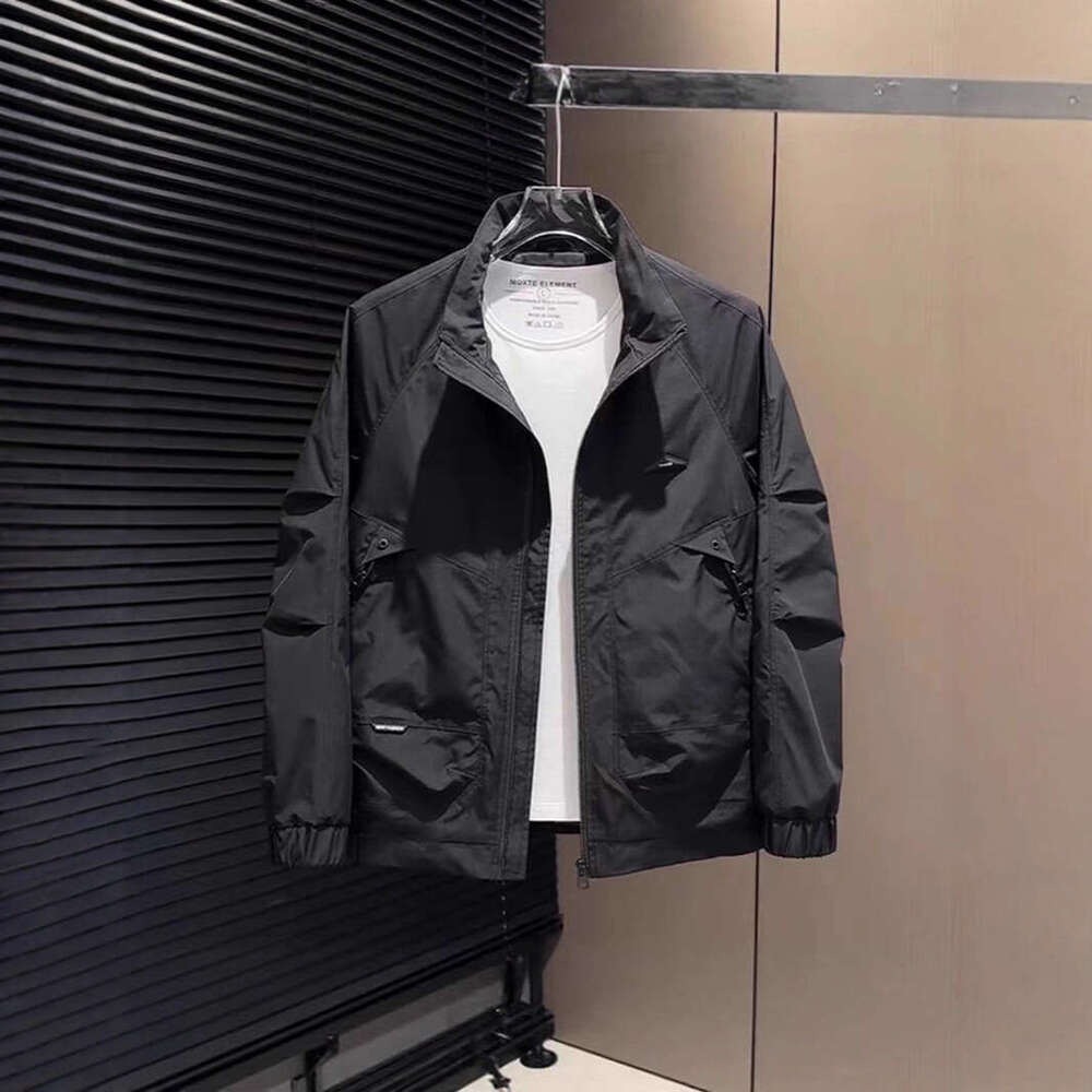 Men's Jackets Men's Outerwear CoatsOuterwear Spring And Autumn Stand Collar Trendy Personality Jacket Fashion Casual Coat Daily Commute Men&