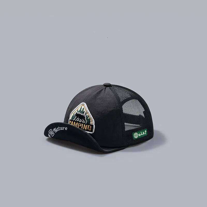 Big Size Short Visor Baseball Cap Breathable Dad Mesh 5 panel Caps Men Adjustable Bone Trucker Outdoor Flat Brim Running Hat Y260115