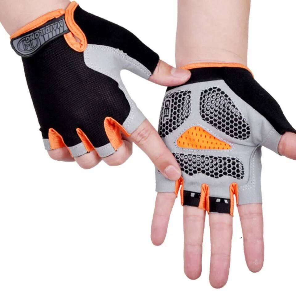 HOT Cycling Anti-slip Anti-sweat Men Women Half Finger Breathable Anti-shock Sports Gloves Bike Bicycle Glove Y260115
