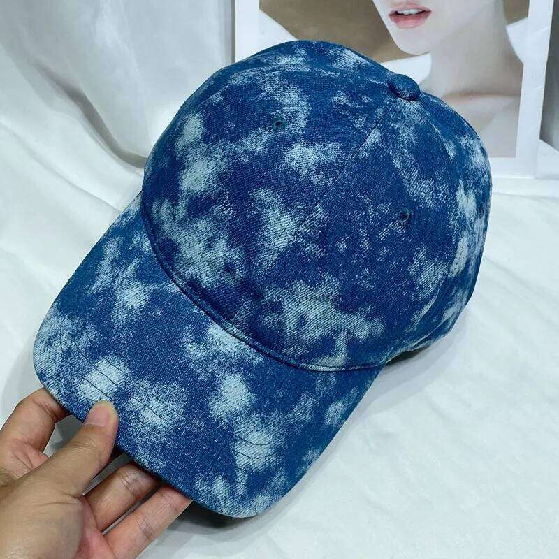 Tie dye cowboy baseball women's face small casual soft cap visor KJ202410143 Y260115