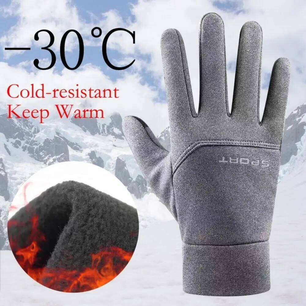 Waterproof Cycling Ski Windproof Non-Slip Touch Screen Full Fingers Cold-Proof Riding Gloves Winter Sports Y260115