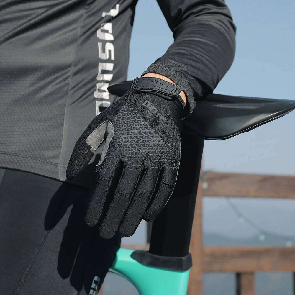 TOSUOD Cycling Shockproof Anti-slip Full Finger Sports MTB Road Bike Touchscreen Outdoor Windproof Riding Moto Gloves Y260115