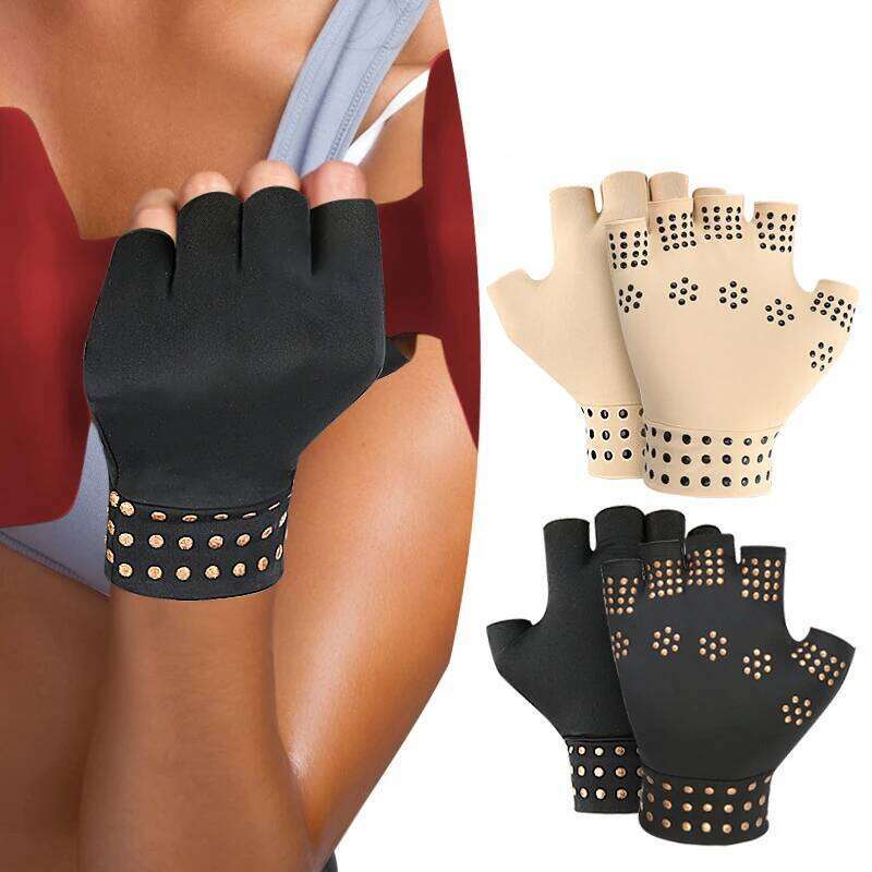 Nylon Dispensing Toe-separating Anti-slip and Lightweight Half-finger Elastic Pressure Gloves for Fitness Cycling Y260115
