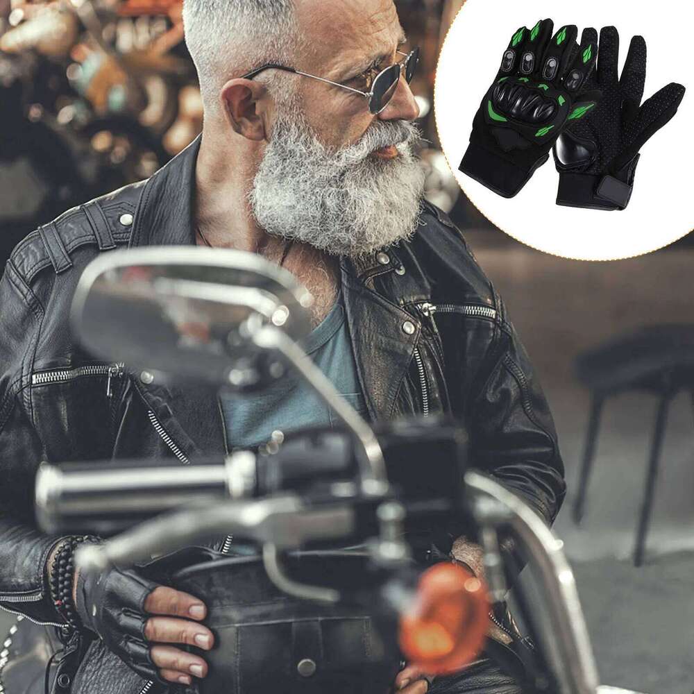 1 Pair Cycling High Elastic Full Finger Motorcycle Riding Windproof Outdoor Sports Protection Bike Gloves Y260115