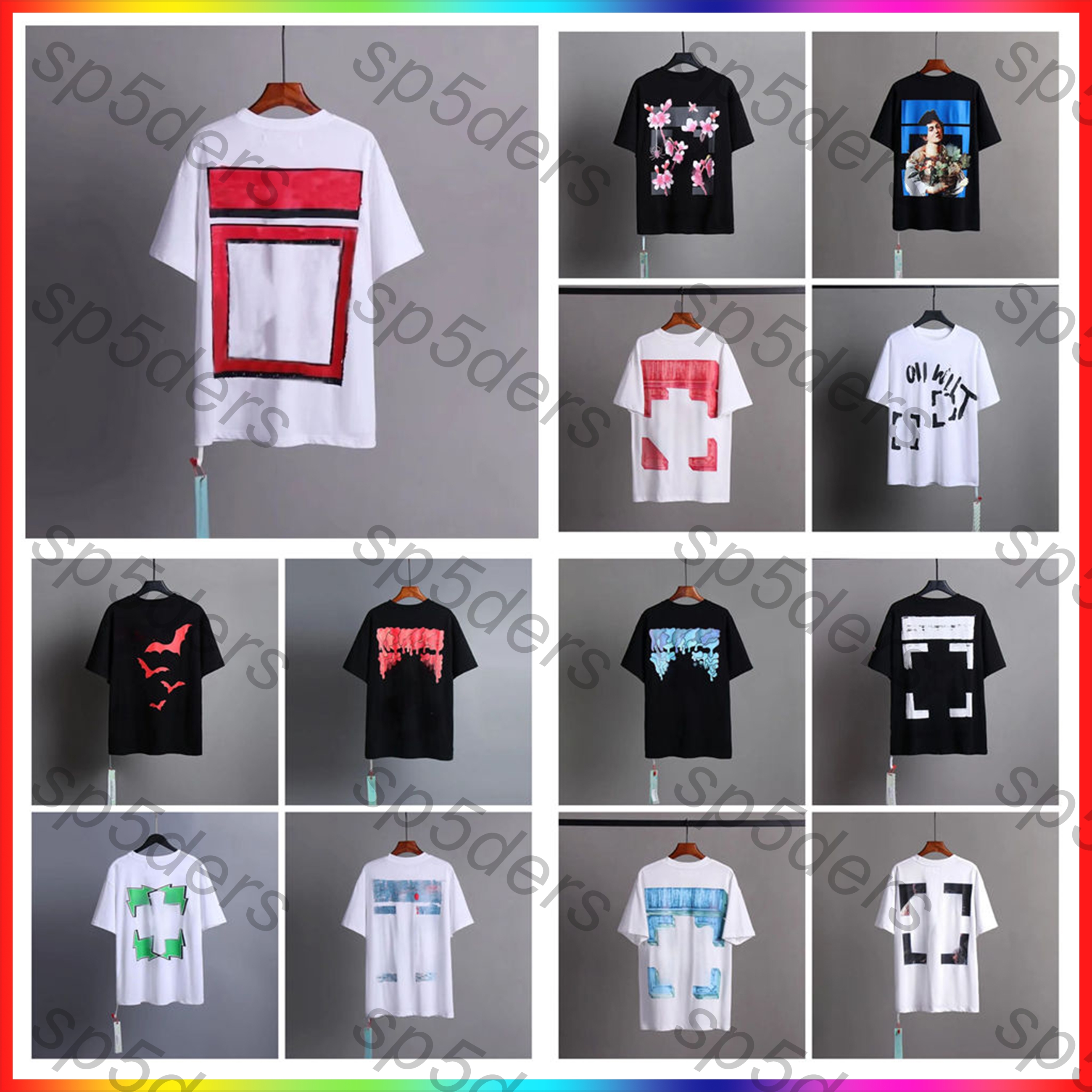5A shirts for men designer clothes men trends white t shirts 26SS American summer fashion popular graphic tee luxury women offwhitemen shirt streetwear clothes