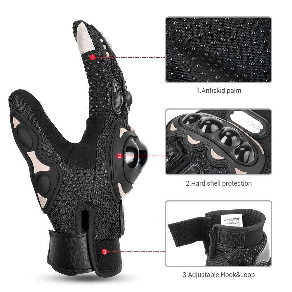 Motorcycle Men Women Touch Screen Outdoor Motocross Non-slip Riding Motorbike Full Finger Gloves Wear-Resistant Y260115
