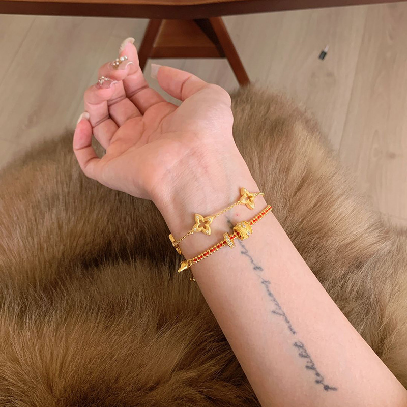 Luxury Brand Designer Jewelry Xiaohongshu Hot-Selling Kaleidoscope Small Red String Bracelet 2025 New Niche Classic Personality Versatile High-End Bra