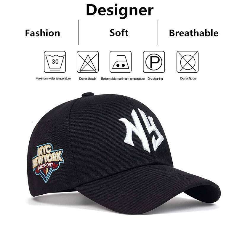 Unisex Letter NG Embroidery Side NYC NEW WORK Baseball Caps Spring and Autumn Outdoor Adjustable Casual Hats Sunscreen Hat Y260115