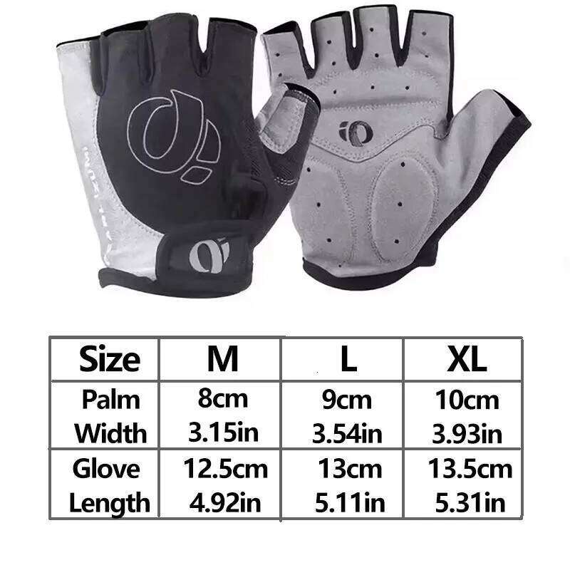 1Pair Gel Half Finger MTB Road Bike Anti-Slip Anti-Sweat Shockproof Cycling Bicycle Gloves for Left-Right Hand Y260115