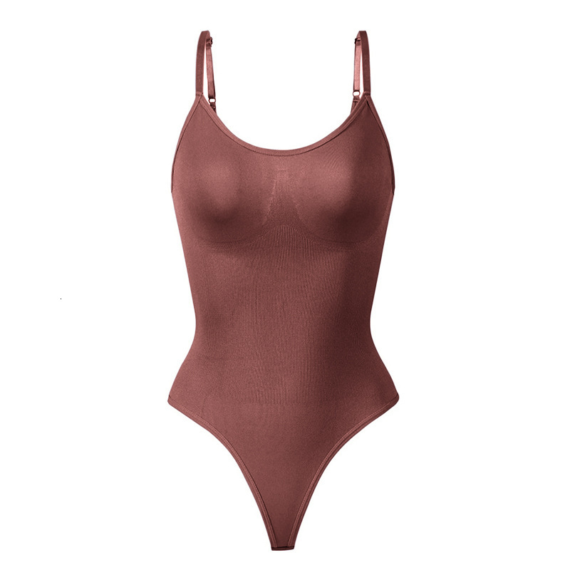 Seamless Shapewear Sculpting Bodysuit T-Back One-Piece Shapewear Postpartum Sexy Camisole, Tummy Control Waist Trainer Base Layer Body Shaper European