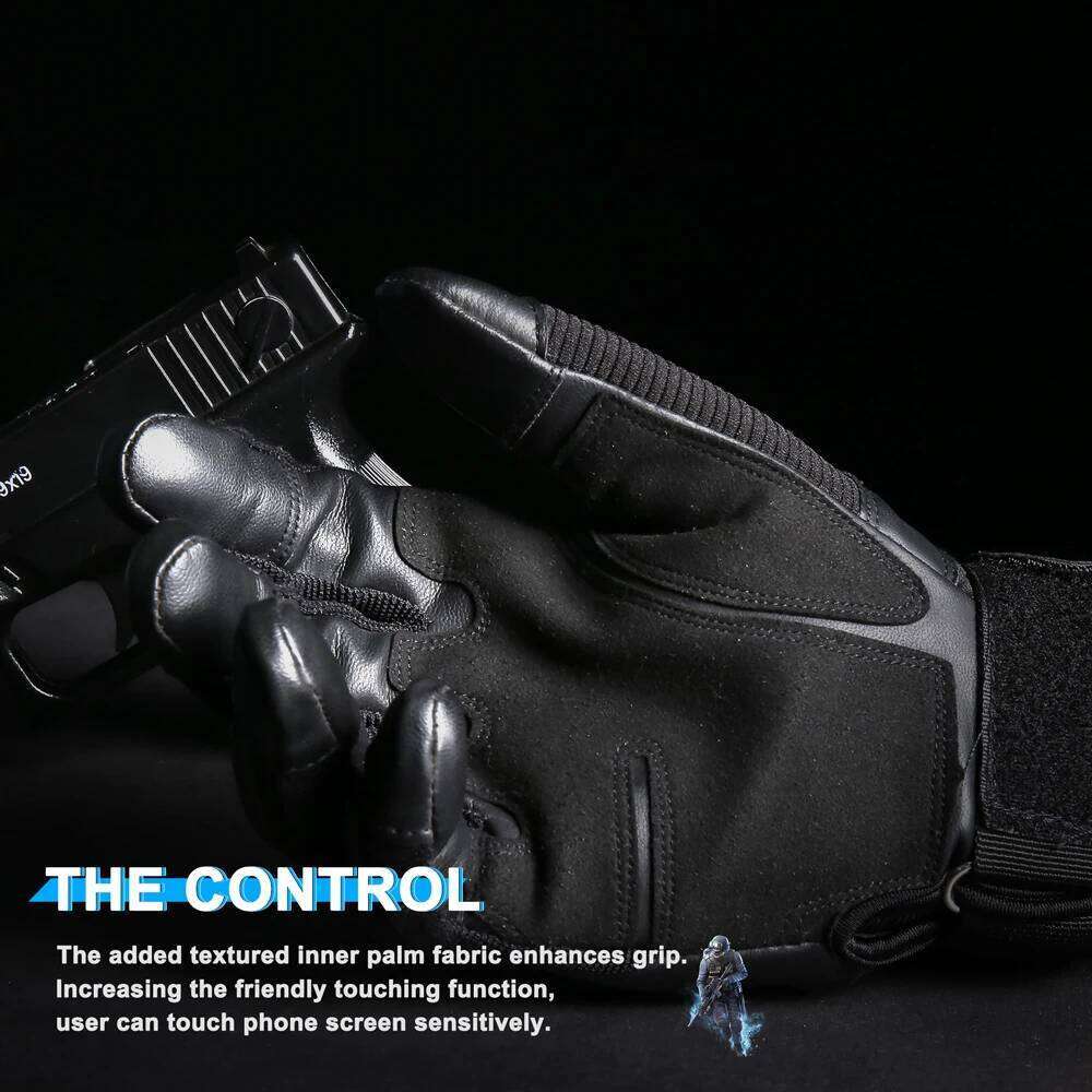 Tactical Gloves Touch Screen PU Leather Outdoor Cycling Sport Hiking Camping Hunting Shooting Bicycle Motorcycle Protective Gear Y260115