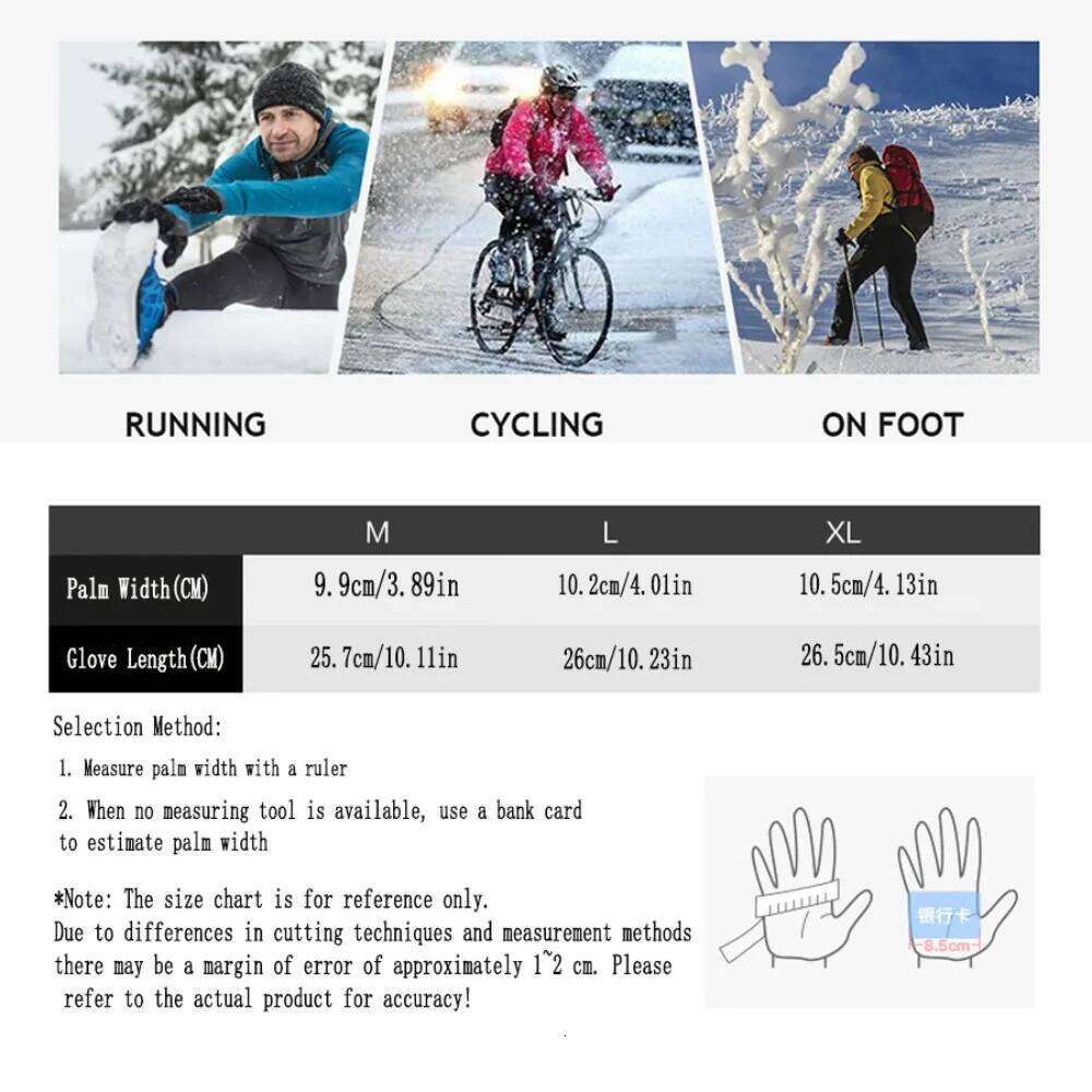 Winter Gloves Windproof and Waterproof Suitable Outdoor Activities Such As Sports Touchscreens Skiing Cycling Mountain Biking Y260115