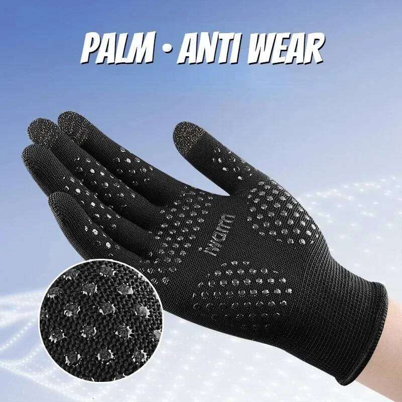 Full Finger Sun Protection for Men, UV Protection,Anti Slip Driving, Touch Screen, Cycling Gloves, Summer Outdoor Gloves Y260115