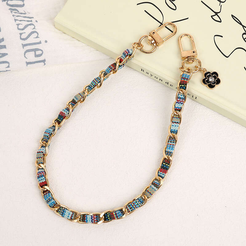 Bohemian Woven Metal Chain Strap - Multi-Use Wristlet for Phones, Handbags & Anti-Drop Pendant Shockproof phone case