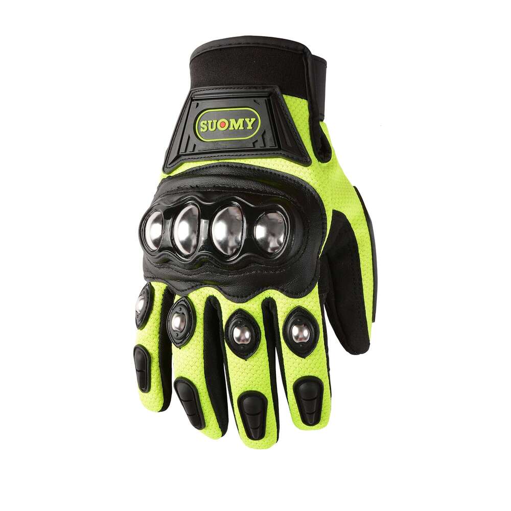 Universal Motorcycle Gloves, Stainless Steel Protection Breathable All-Season Full Finger for Men Women Off-Road Riding Y260115