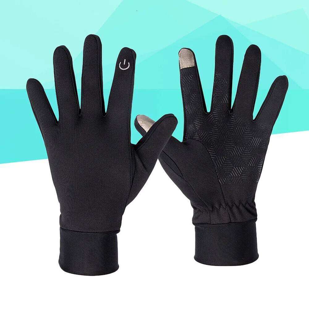 Windproof Touchscreen Gloves Black S For Men Women Cycling Winter Outdoor Sports Anti-Slip Silicone Palm Screen Touch Glove Y260115