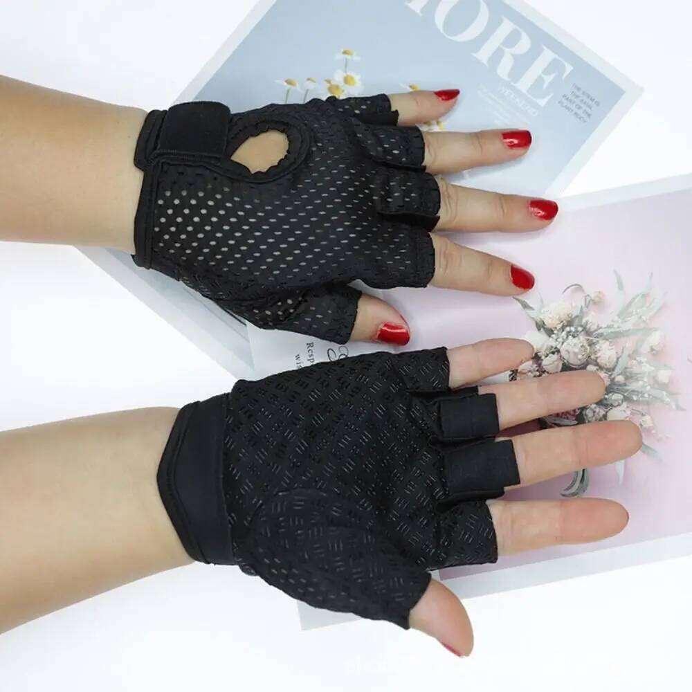 Cycling Fingerless Professional Gym Fitness Breathable Anti-Slip Women Men Half Finger Fishing Female Bicycle Bike Gloves Y260115