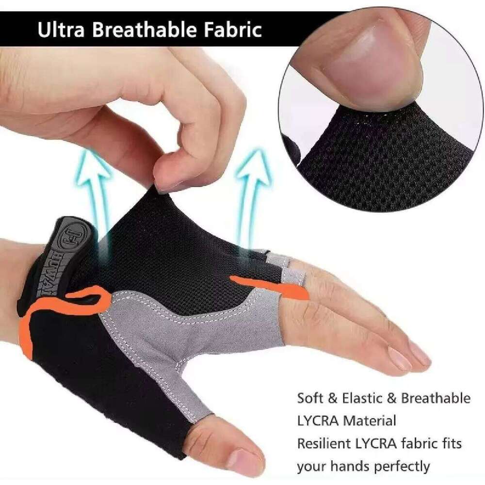 Half Finger Cycling Breathable Slip Sweat Outdoor Sports Gloves Anti Shock for Men And Women Y260115