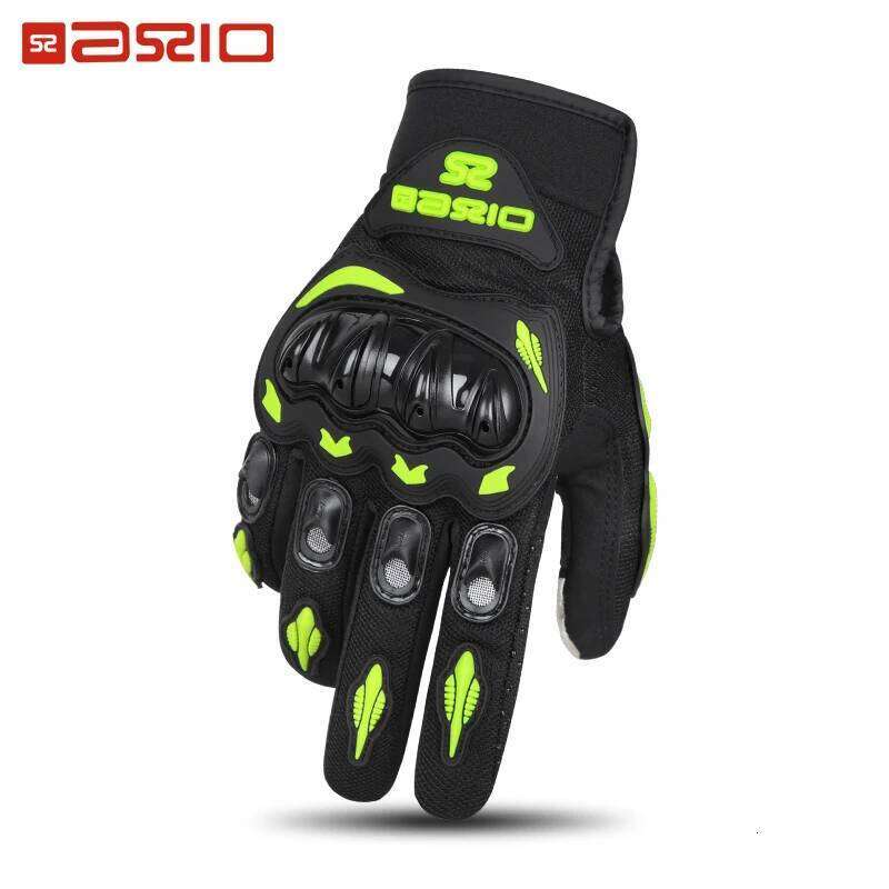 Green Motorcycle Summer Men Women Motocross Breathable Racing Anti-fall Touch Screen Motorbike Bicycle Riding Gloves Y260115
