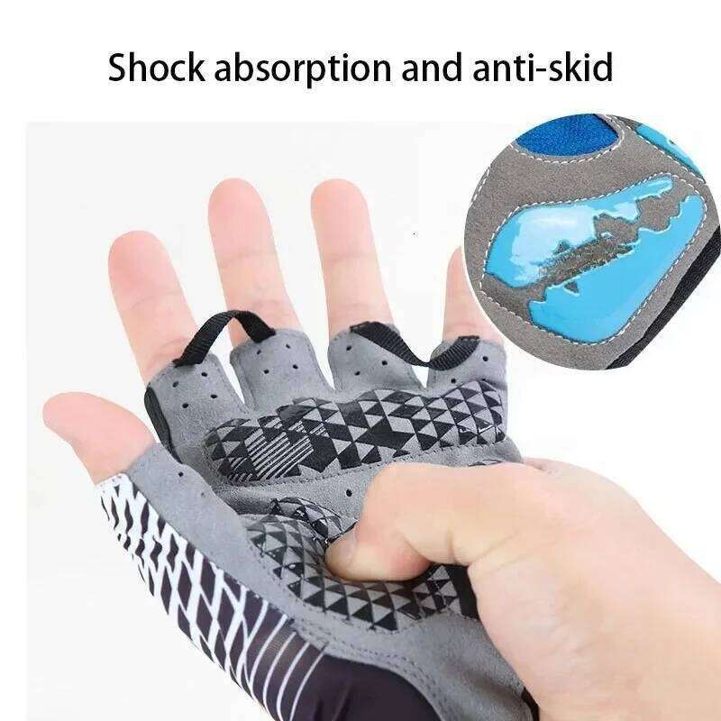 Men Half Finger Cycling Women Silicone Protection Mountain Outdoor Sports Motorcycle MTB Bike Bicycle Gloves Y260115
