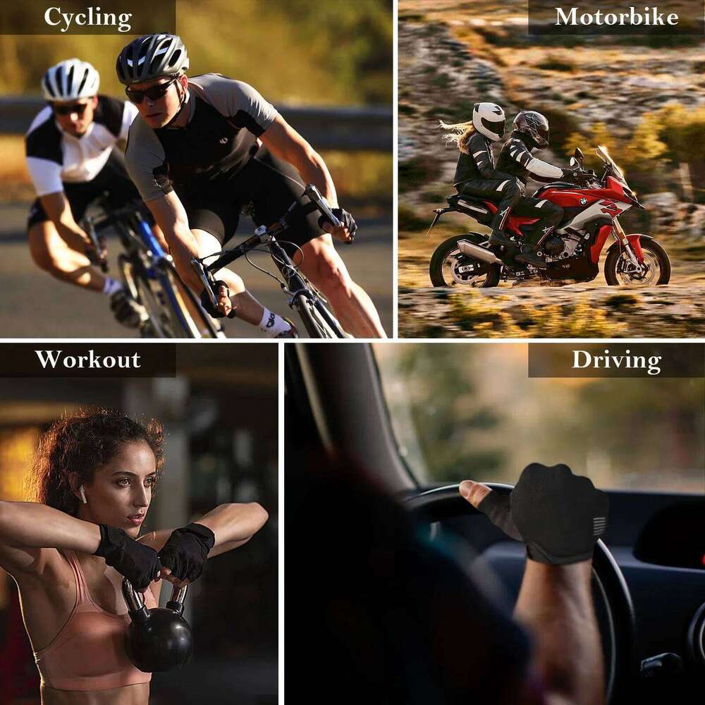 YKYWBIKE Cycling MTB Bike Half Finger Sports Riding Goves Men Breathable Shockproof Bicycle Gloves 304 Y260115