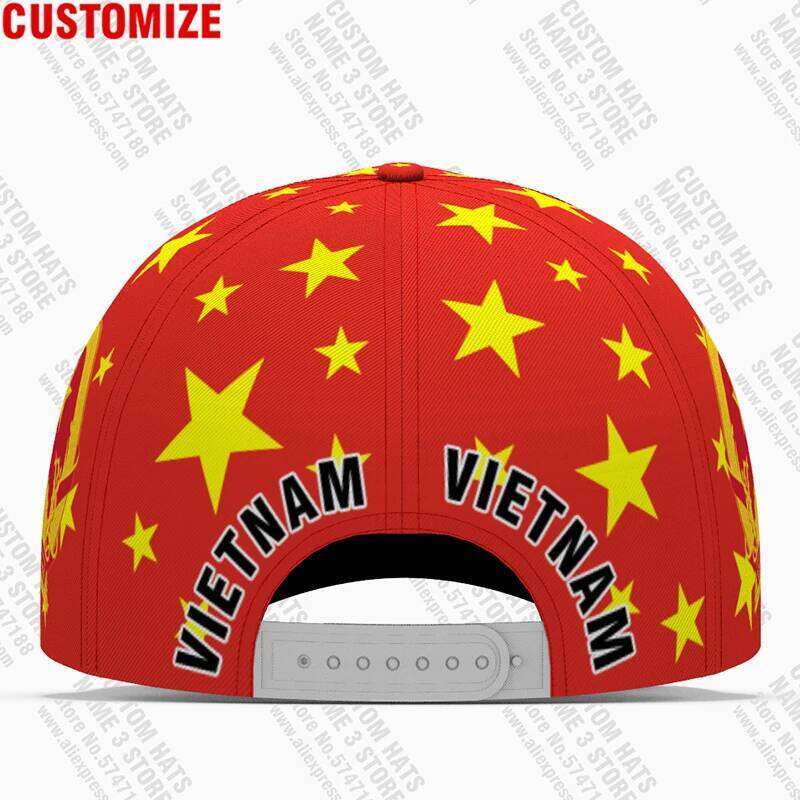Viet Nam Baseball Cap Custom Made Name badge Team Logo Vn Hat Vnm Country Travel Vietnam Nation Vietnamese Flag Photo Headgear Y260115