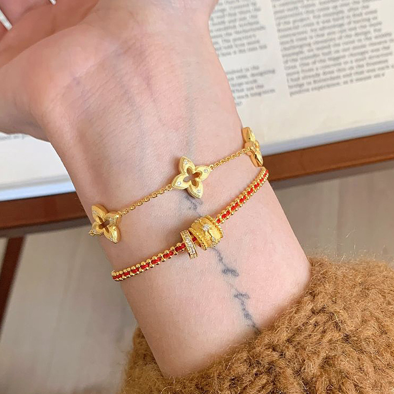 Luxury Brand Designer Jewelry Xiaohongshu Hot-Selling Kaleidoscope Small Red String Bracelet 2025 New Niche Classic Personality Versatile High-End Bra